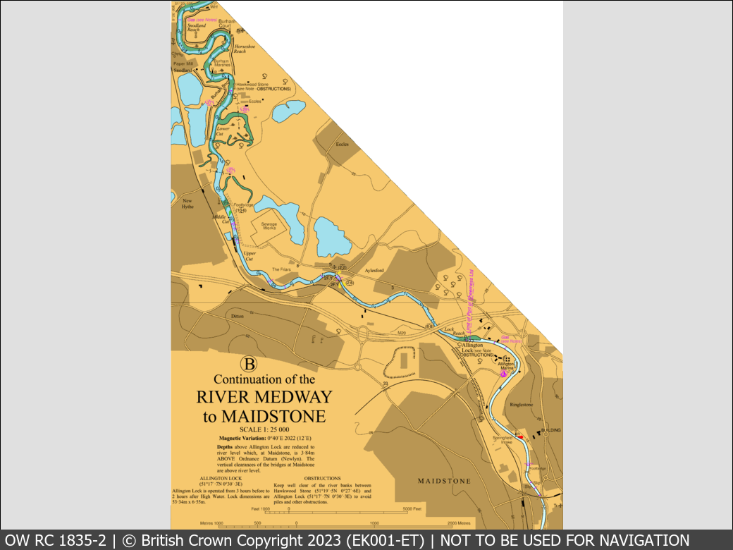 OceanWise Raster Chart 1835 panels