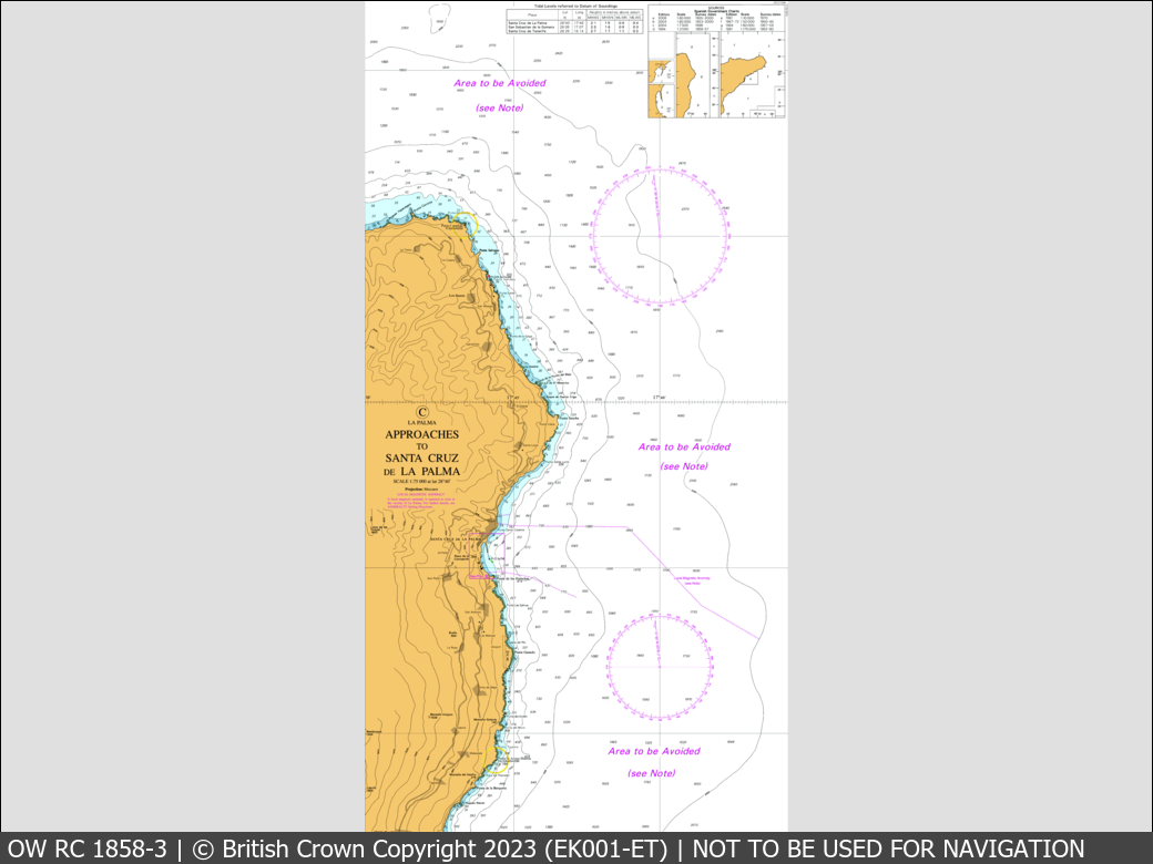 OceanWise Raster Chart 1858 panels