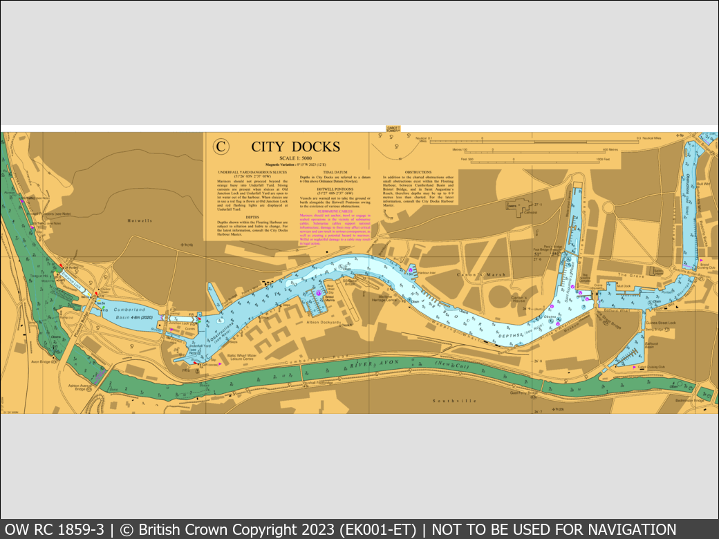 OceanWise Raster Chart 1859 panels