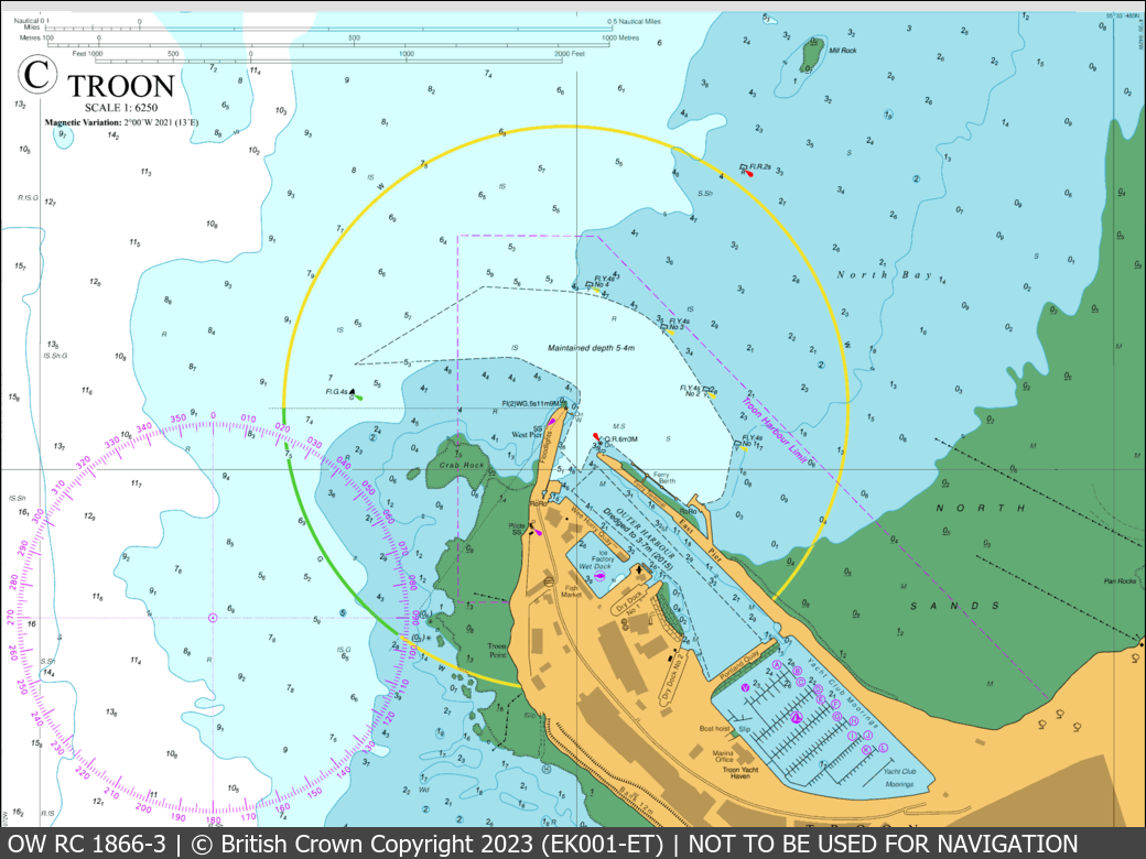 OceanWise Raster Chart 1866 panels