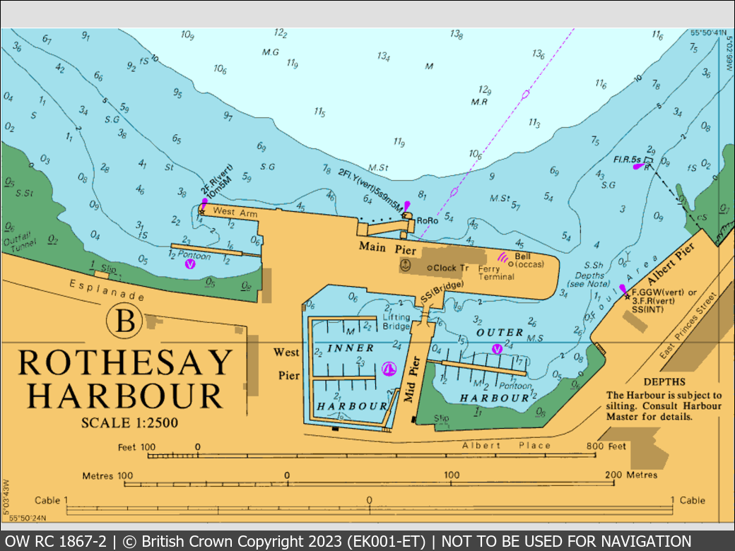 OceanWise Raster Chart 1867 panels