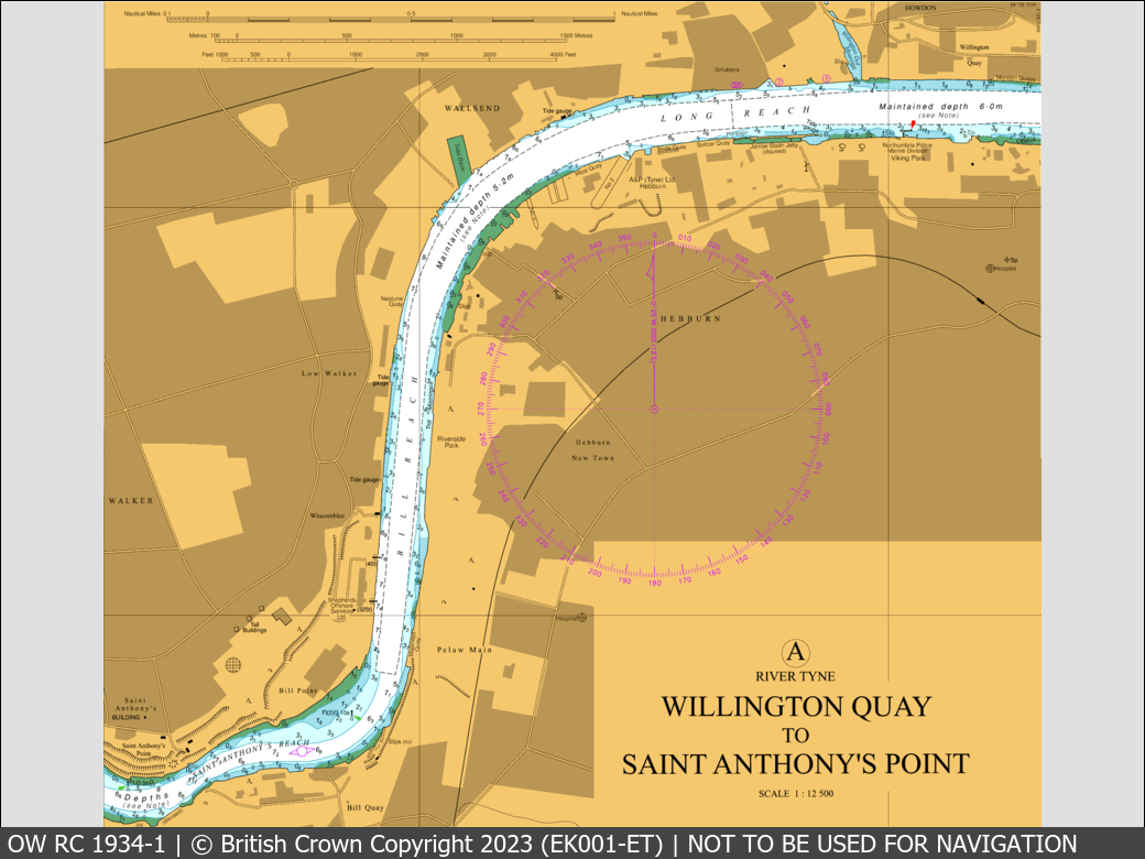 OceanWise Raster Chart 1934 panels