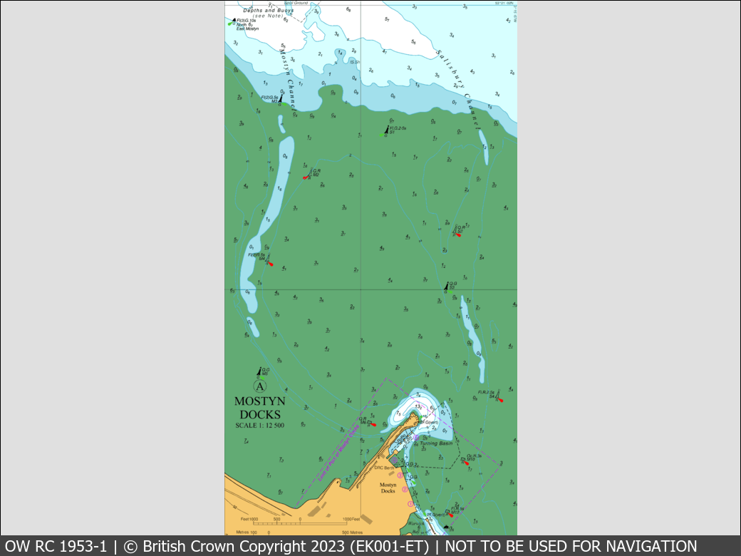 OceanWise Raster Chart 1953 panels