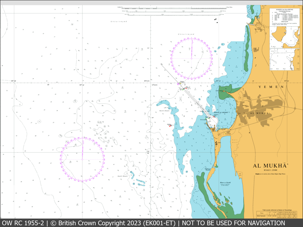 OceanWise Raster Chart 1955 panels