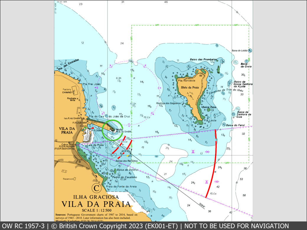 OceanWise Raster Chart 1957 panels