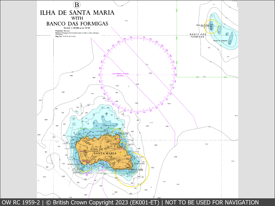 OceanWise Raster Chart 1959 panels