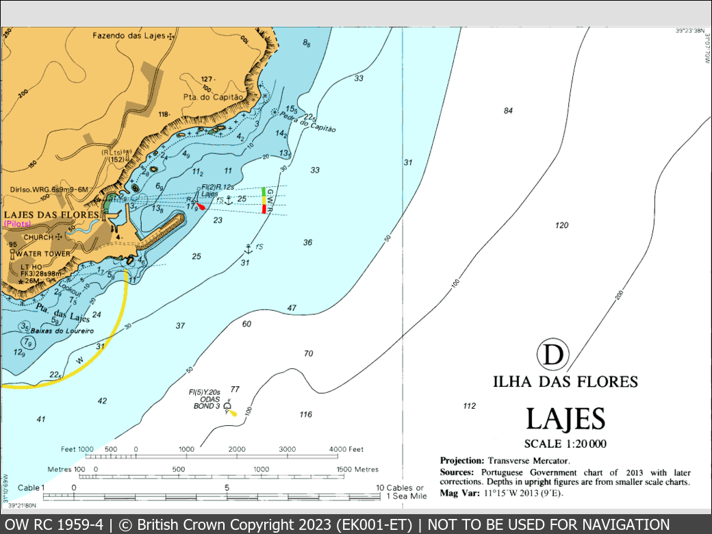 OceanWise Raster Chart 1959 panels