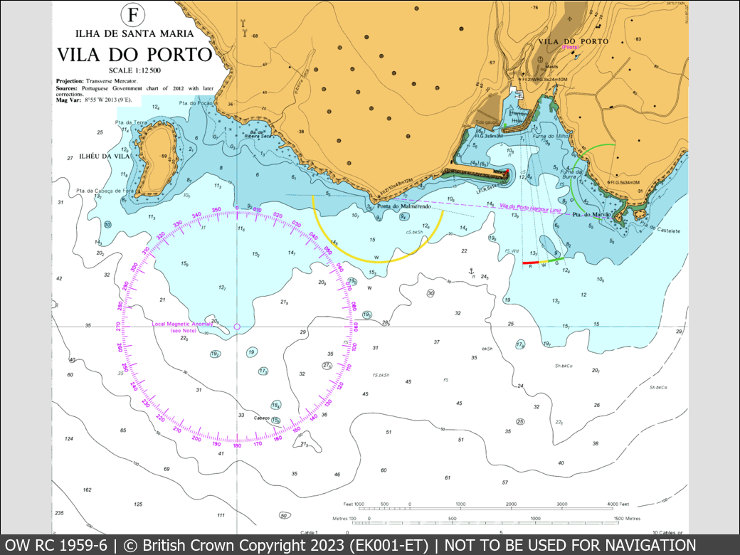 OceanWise Raster Chart 1959 panels