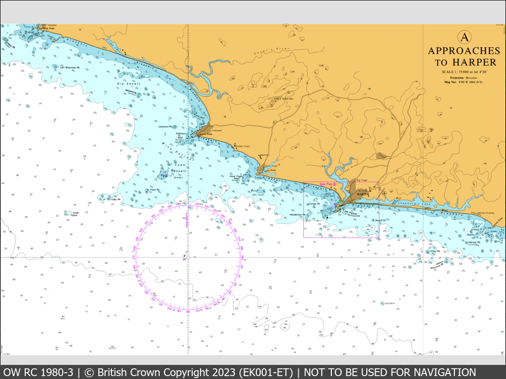 OceanWise Raster Chart 1980 panels