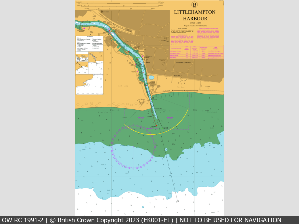 OceanWise Raster Chart 1991 panels