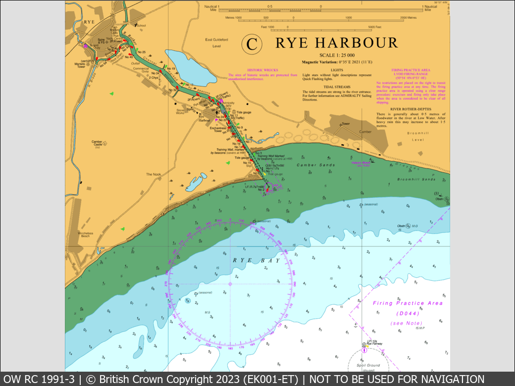 OceanWise Raster Chart 1991 panels