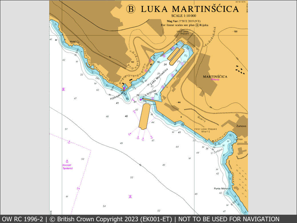 OceanWise Raster Chart 1996 panels