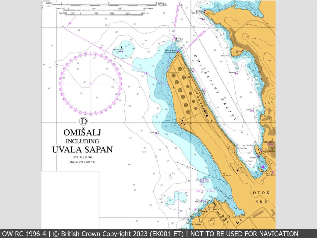 OceanWise Raster Chart 1996 panels