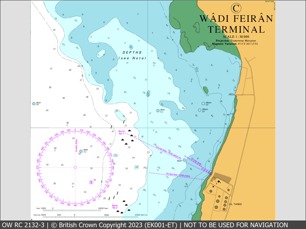 OceanWise Raster Chart 2132 panels