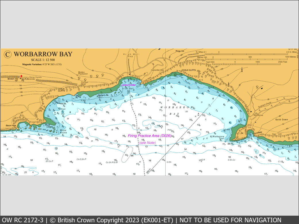 OceanWise Raster Chart 2172 panels