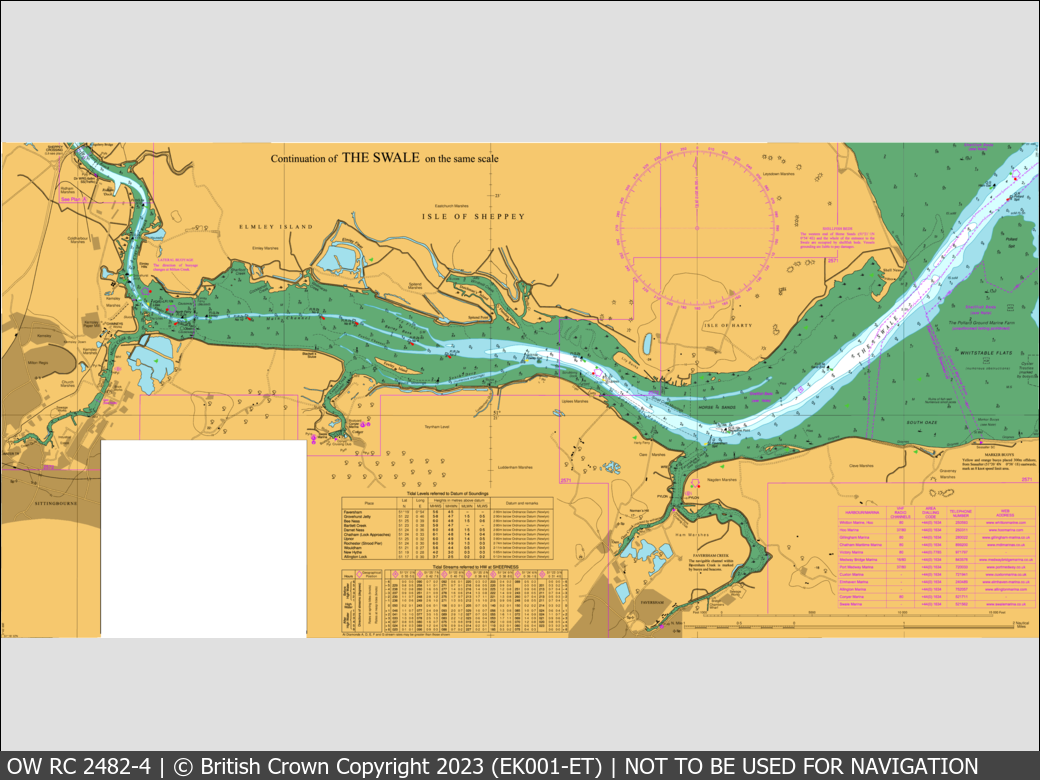 OceanWise Raster Chart 2482 panels