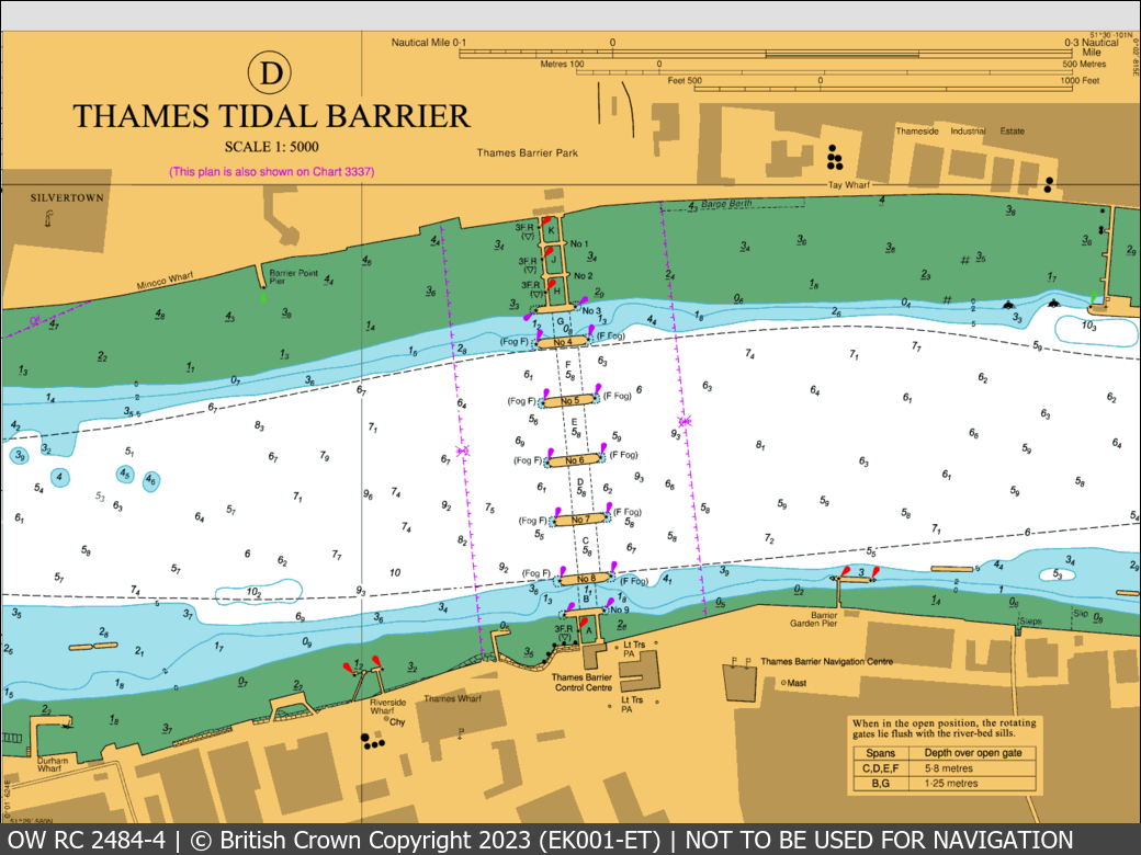 OceanWise Raster Chart 2484 panels