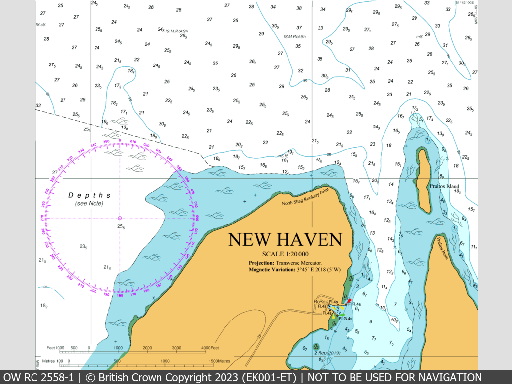 OceanWise Raster Chart 2558 panels