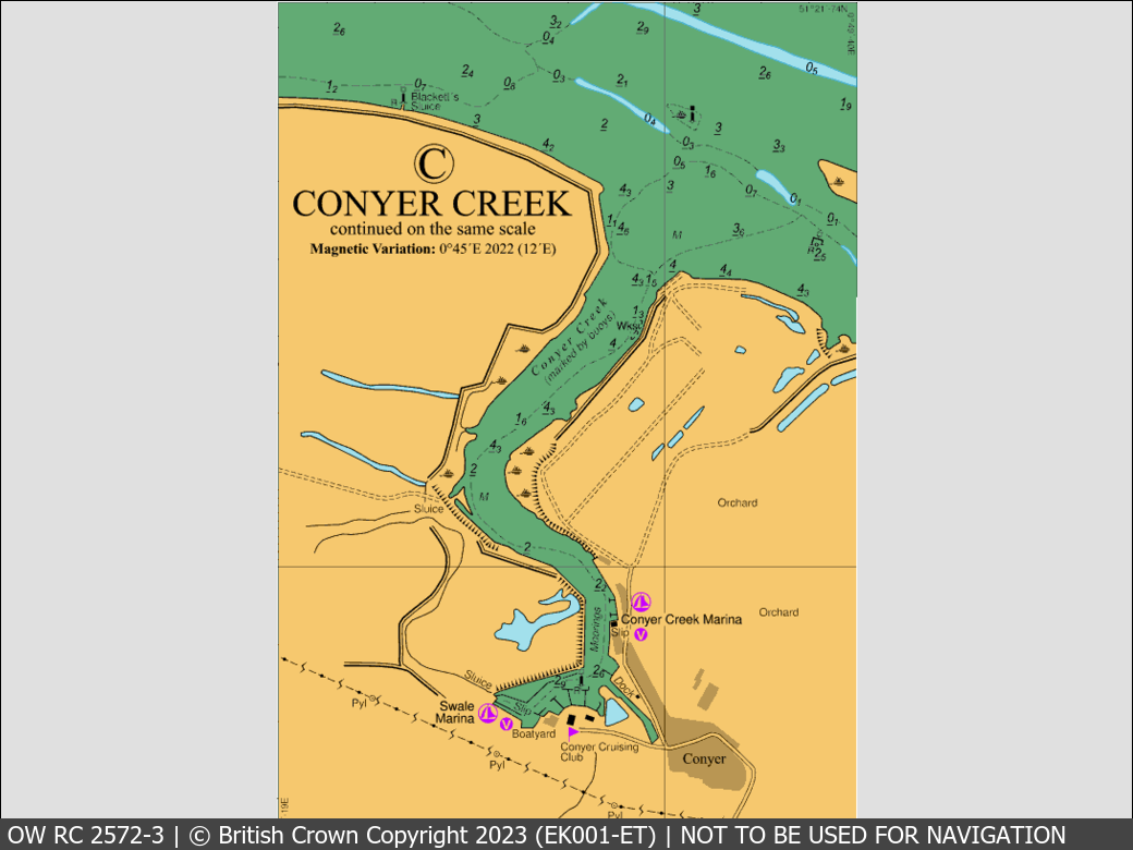 OceanWise Raster Chart 2572 panels