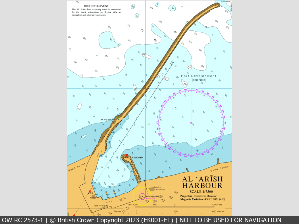 OceanWise Raster Chart 2573 panels