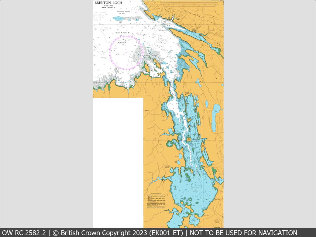 OceanWise Raster Chart 2582 panels