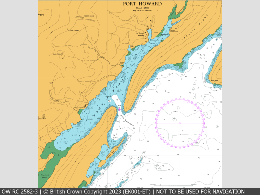 OceanWise Raster Chart 2582 panels