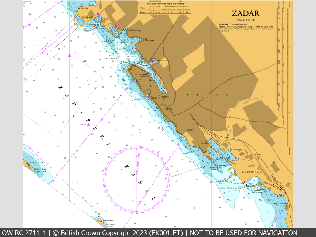 OceanWise Raster Chart 2711 panels