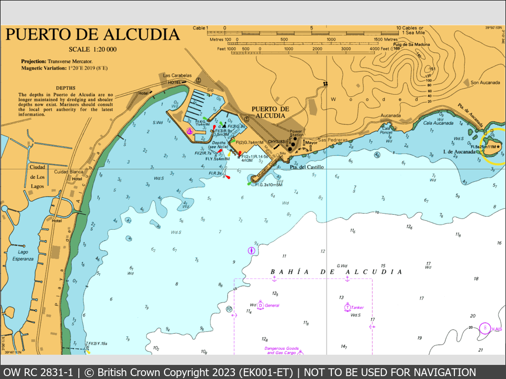 OceanWise Raster Chart 2831 panels