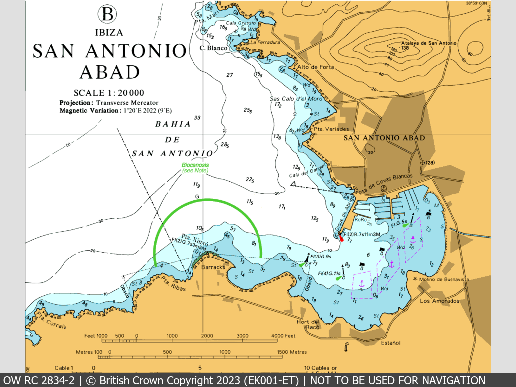 OceanWise Raster Chart 2834 panels