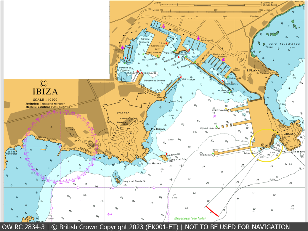 OceanWise Raster Chart 2834 panels