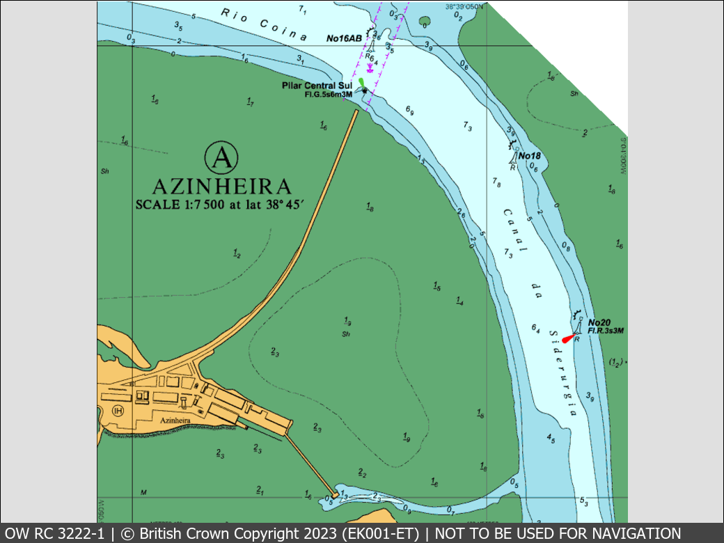 OceanWise Raster Chart 3222 panels