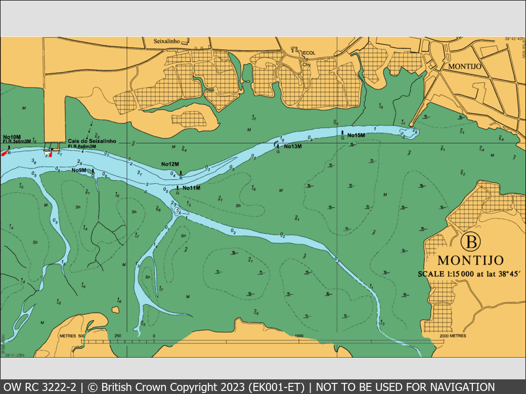 OceanWise Raster Chart 3222 panels