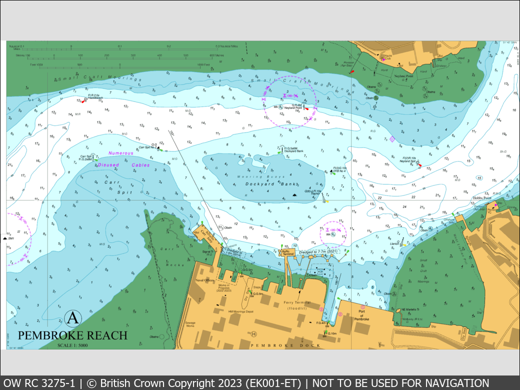 OceanWise Raster Chart 3275 panels