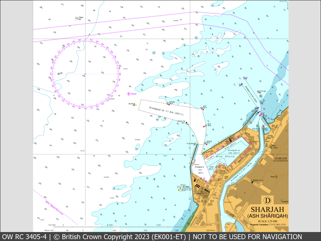 OceanWise Raster Chart 3405 panels