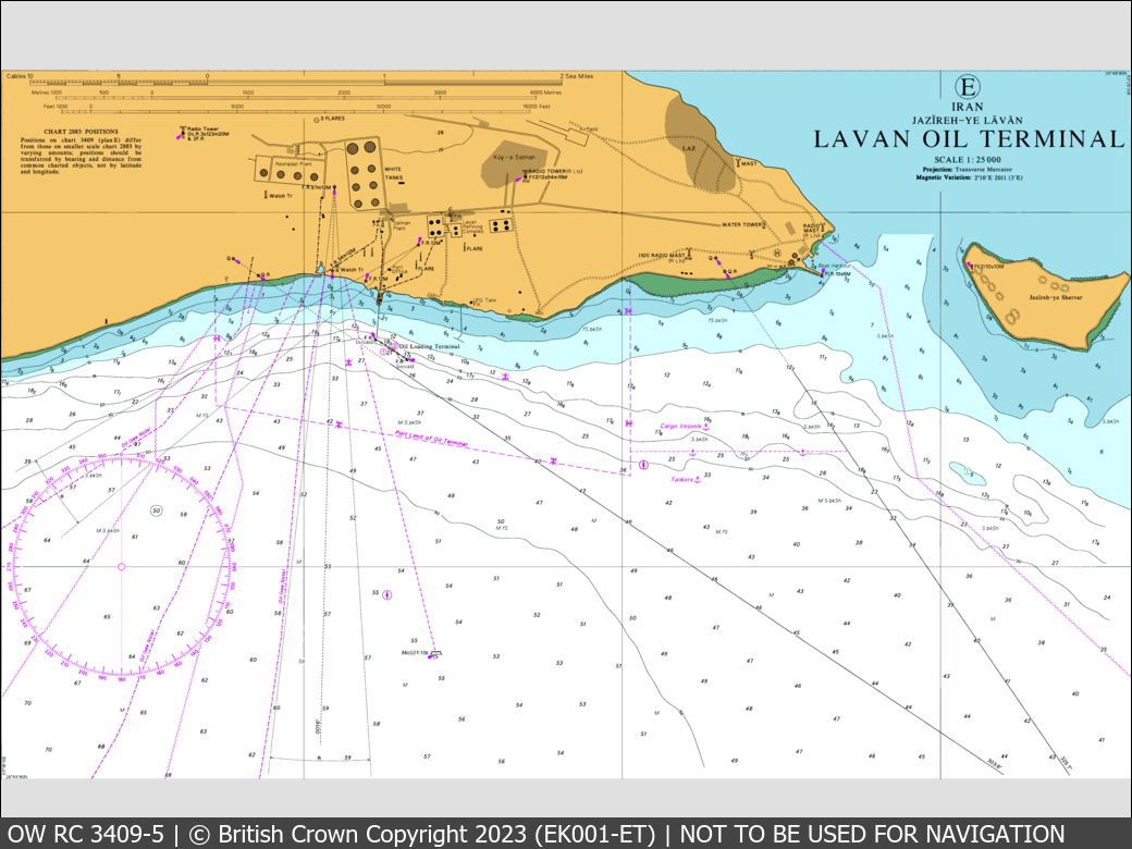 OceanWise Raster Chart 3409 panels