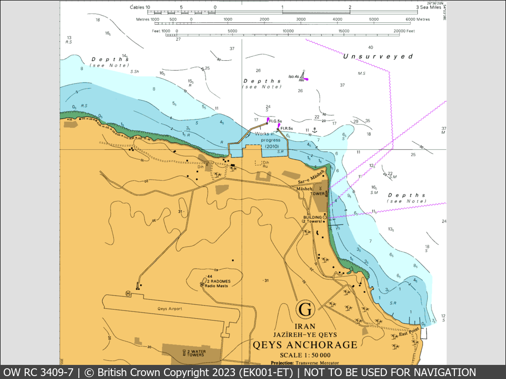 OceanWise Raster Chart 3409 panels