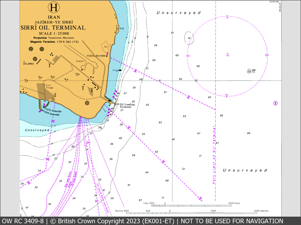 OceanWise Raster Chart 3409 panels