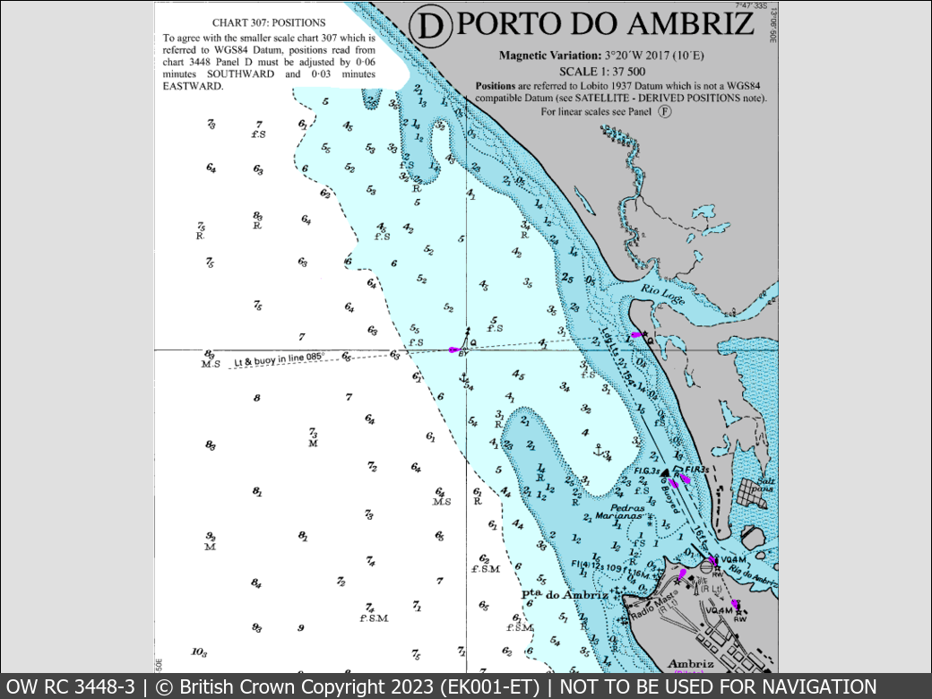 OceanWise Raster Chart 3448 panels