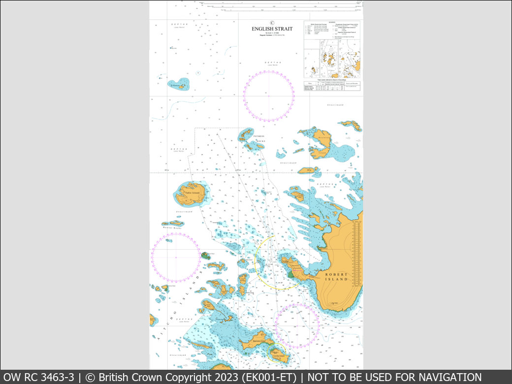 OceanWise Raster Chart 3463 panels