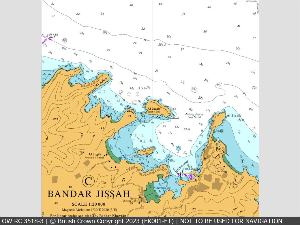 OceanWise Raster Chart 3518 panels