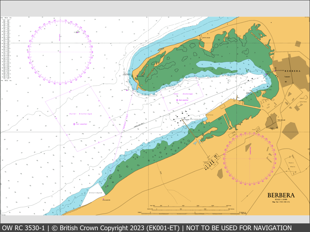 OceanWise Raster Chart 3530 panels