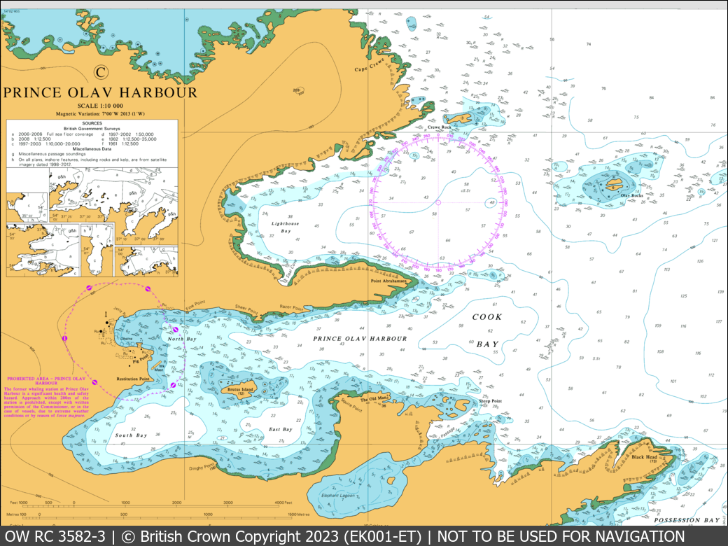 OceanWise Raster Chart 3582 panels