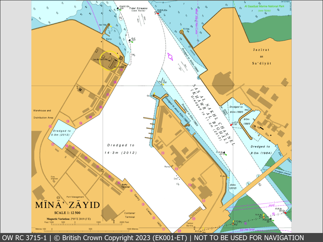 OceanWise Raster Chart 3715 panels