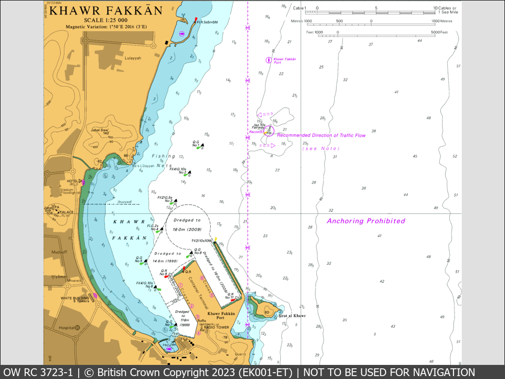 OceanWise Raster Chart 3723 panels