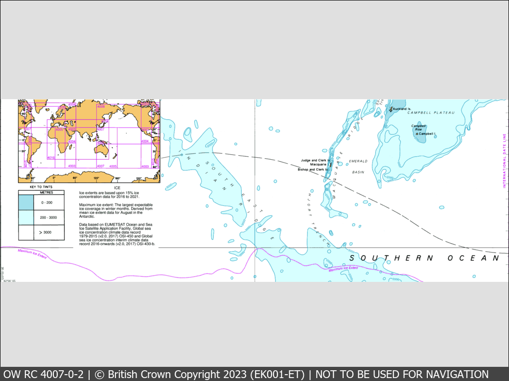 OceanWise Raster Chart 4007 panels