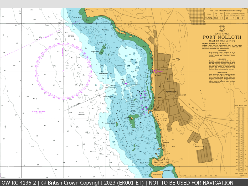 OceanWise Raster Chart 4136 panels