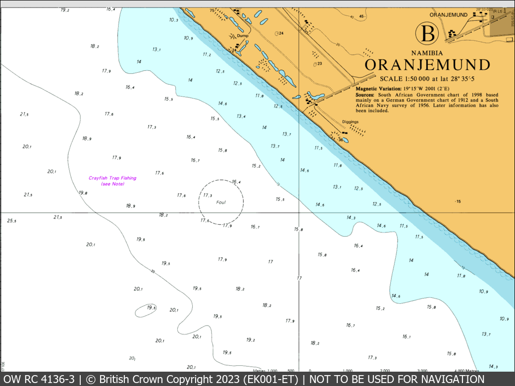 OceanWise Raster Chart 4136 panels